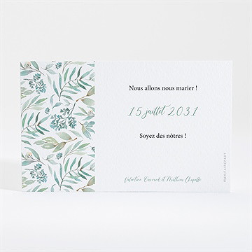 Save the Date mariage délicat - Dos de la carte