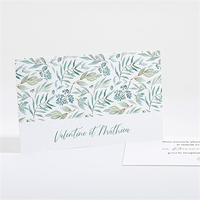 Carton d'invitation mariage délicat
