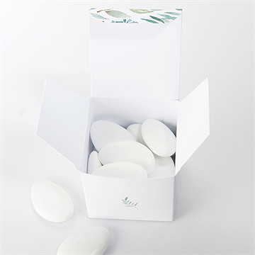 Boîte de dragées mariage délicat - Intérieur de la boîte