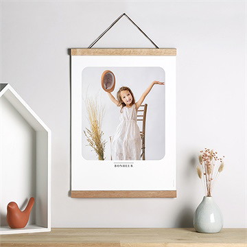 Affiche naissance portrait intimiste - Mise en situation