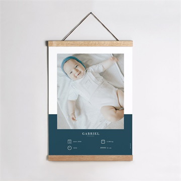 Affiche naissance présentation en pictos