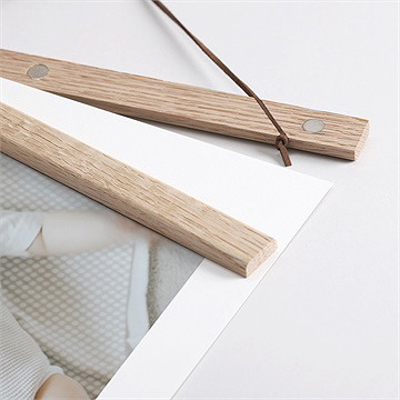 Affiche naissance présentation en pictos - Détail des supports en bois