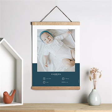 Affiche naissance présentation en pictos - Mise en situation