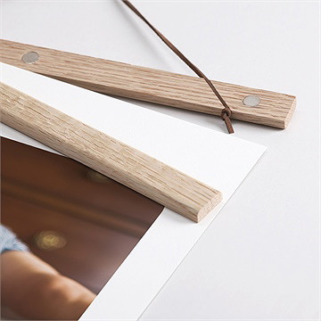 Affiche naissance notre coeur - Détail des supports en bois