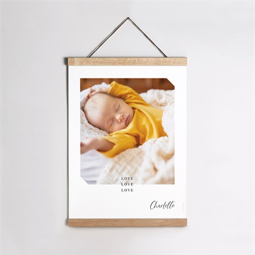Affiche naissance mon petit pola carré