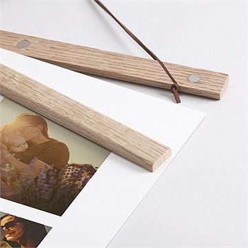 Affiche naissance mon bébé grenadine - Détail des supports en bois