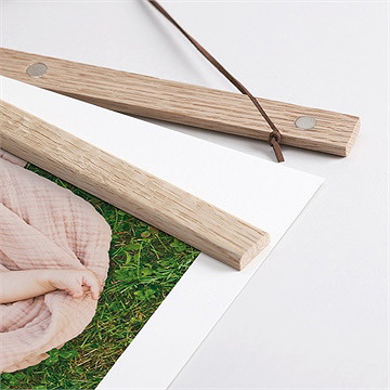 Affiche naissance jolie comptine - Détail des supports en bois