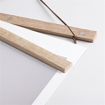 Affiche naissance absolu moderne - Détail des supports en bois