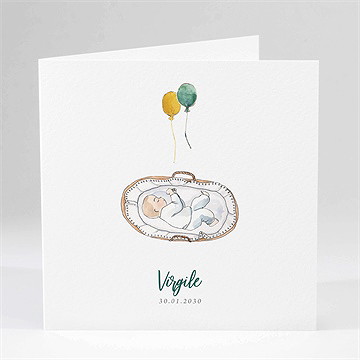 Faire-part naissance bel endormi