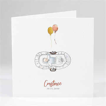 Faire-part naissance tendre aquarelle