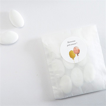 Sticker naissance tendre aquarelle - Mise en situation