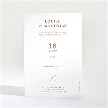 Save the Date mariage douceur estivale - Dos de la carte