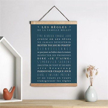 Affiche naissance pêle mêle - Mise en situation