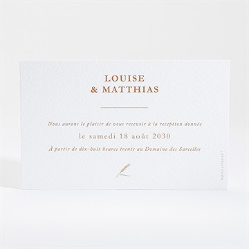Carton d'invitation mariage douceur estivale - Dos du carton