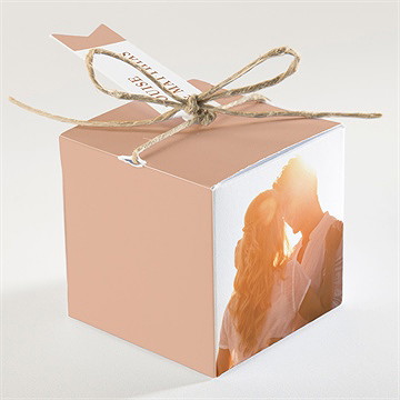 Boîte de dragées mariage douceur estivale - Dos de la boîte