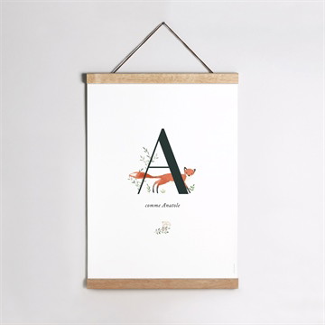 Affiche naissance première initiale photomaton