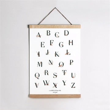 Affiche naissance première initiale alphabet