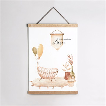 Affiche naissance tendre berceau