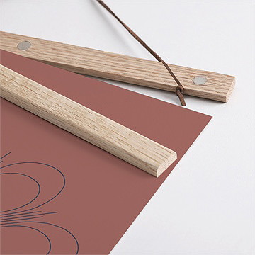 Affiche naissance sa petite pochette - Détail des supports en bois