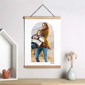 Affiche naissance petite alcôve - Mise en situation