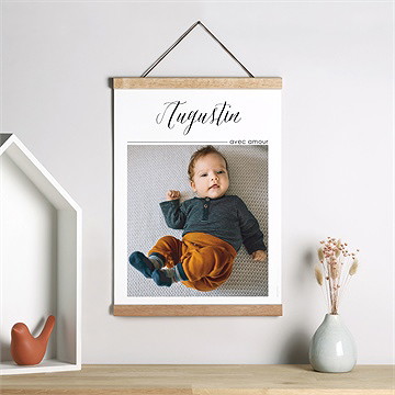 Affiche naissance minimaliste - Mise en situation