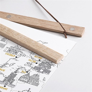 Affiche naissance à la découverte - Détail des supports en bois