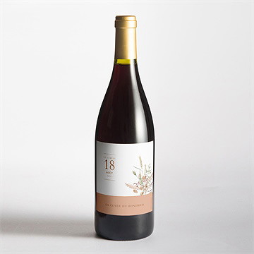 Etiquette de bouteille mariage douceur estivale - Mise en situation