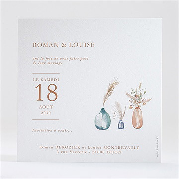 Save the Date mariage beauté délicate - Dos de la carte