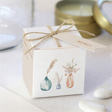 Boîte de dragées mariage beauté délicate