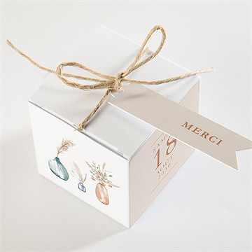 Boîte de dragées mariage beauté délicate - Dessus de la boîte