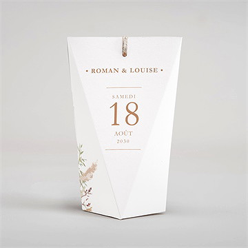 Boîte surprise mariage beauté délicate - Dos de la boîte