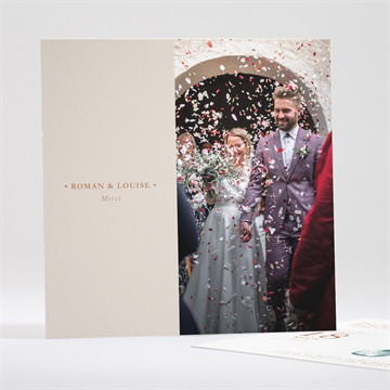 Remerciement mariage beauté délicate