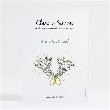 Save the Date mariage champêtre virevoltant - Dos de la carte