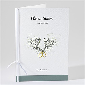 Livret de messe mariage champêtre virevoltant