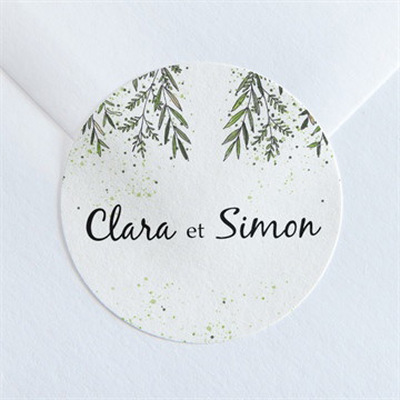 Sticker mariage champêtre virevoltant