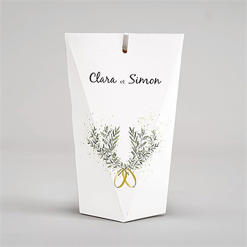 Boîte surprise mariage champêtre virevoltant - Dos de la boîte