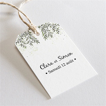 Etiquette mariage champêtre virevoltant