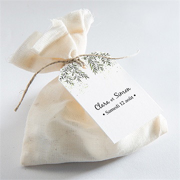 Etiquette mariage champêtre virevoltant - Mise en situation