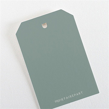 Etiquette mariage champêtre virevoltant - Dos de l'étiquette