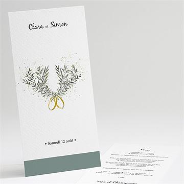 Menu mariage champêtre virevoltant