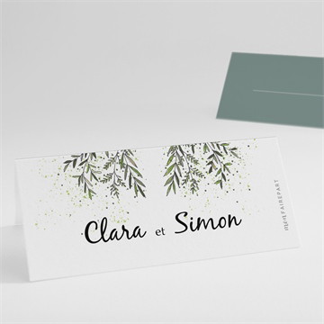 Marque-place mariage champêtre virevoltant