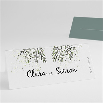 Marque-place mariage champêtre virevoltant