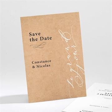 Save the Date mariage photomaton kraft