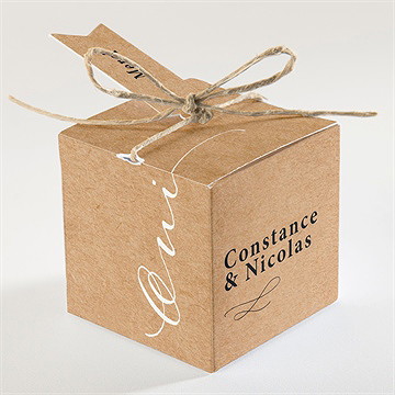 Boîte de dragées mariage photomaton - Dos de la boîte