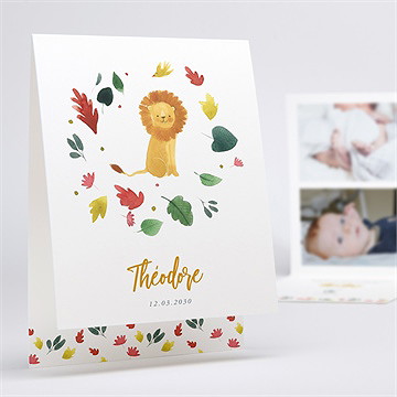 Faire-part naissance lion petit roi