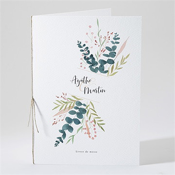 Livret de messe mariage bouquet ardent