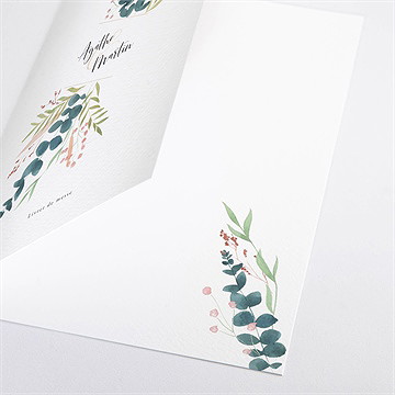 Livret de messe mariage bouquet ardent - Détail du livret