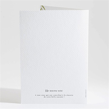 Livret de messe mariage bouquet ardent - Dos du livret