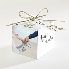 Boîte de dragées mariage bouquet ardent