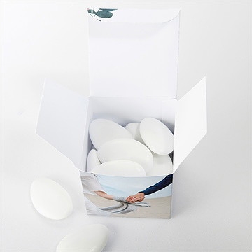 Boîte de dragées mariage bouquet ardent - Intérieur de la boîte